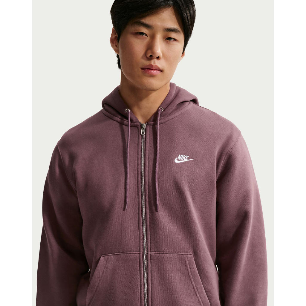 Nike Club Full Zip Hoodie in Tattoo/Tattoo/White | Free Aotearoa NZ shipping on Nike SB clothing orders over $100* with Pavement Skate Store!