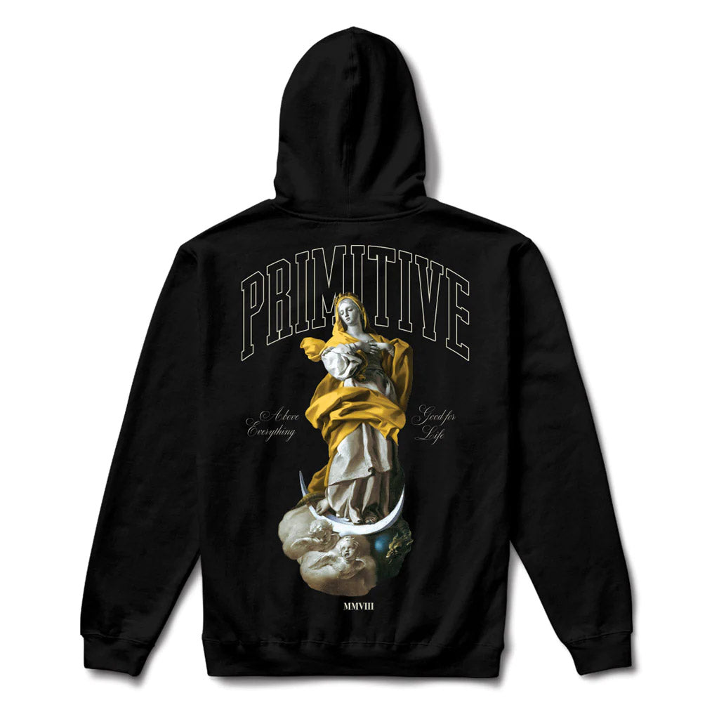 Primitive Blessed Hood - Black. 70% Cotton / 30% Polyester. Regular fit. Shop Primitive Skate apparel, skateboard decks, headwear and accessories with Pavement online. Free, fast NZ shipping over $150. No stress returns. Pavement skate store, Dunedin's independent since 2009.