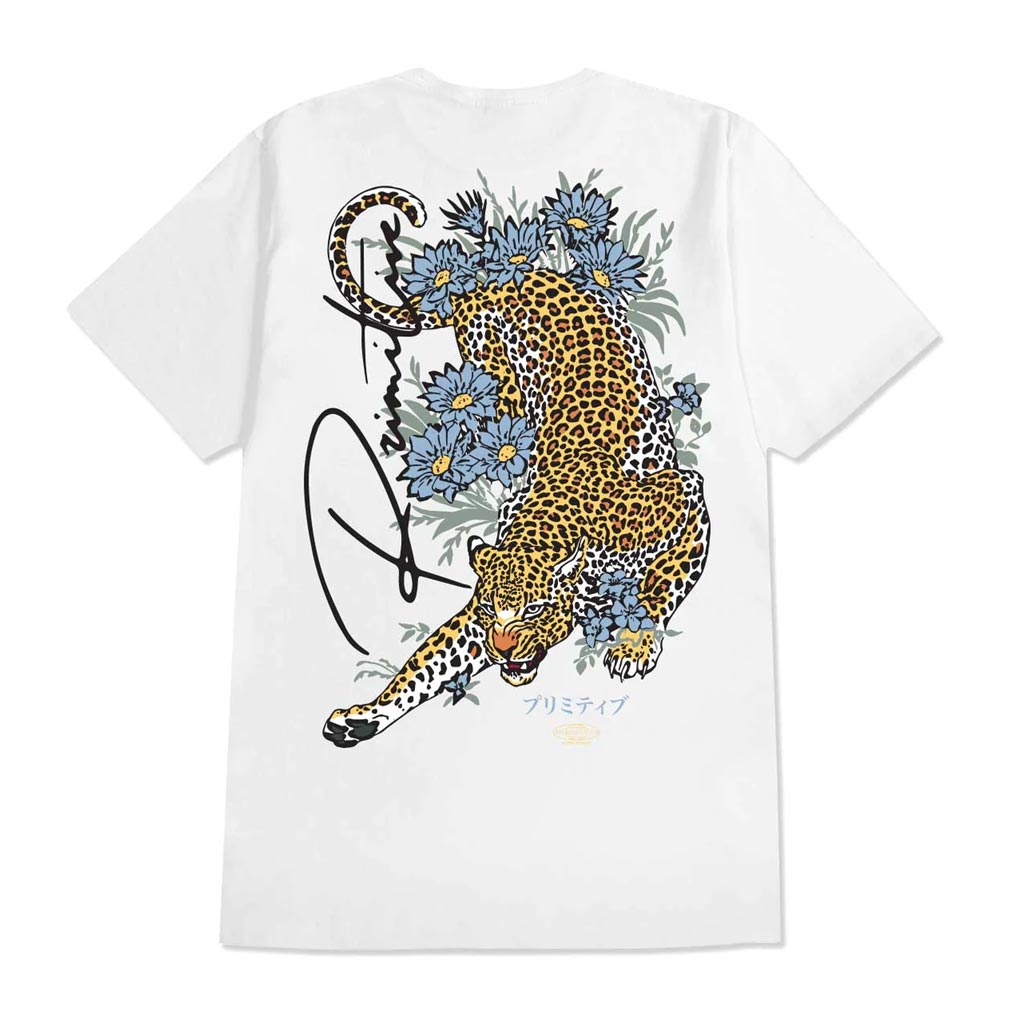 Primitive Wildcat Tee - White. 100% Cotton jersey. Regular fit. Shop Primitive Skate clothing, skateboards and accessories online with Pavement skate store. Free, fast NZ shipping over $150. Easy no fuss returns.