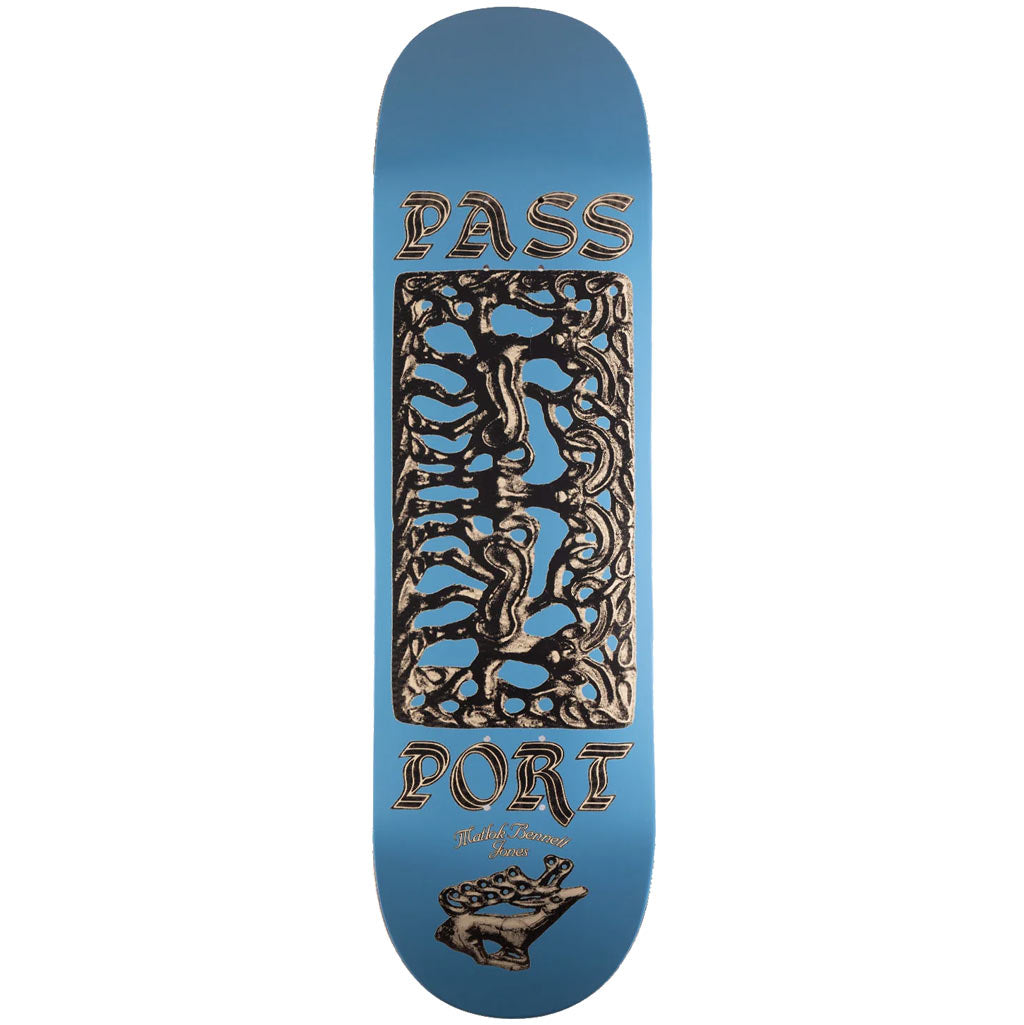 Pass~Port Bronze Age Series Skateboard Deck - Matlok 8.25". Pressed in Mexico. 100% Canadian Maple. Full Concave. Medium Kicks. Free New Zealand shipping. Shop Pass~Port skateboards and clothing online with Dunedin's independent skate store - PAVEMENT.