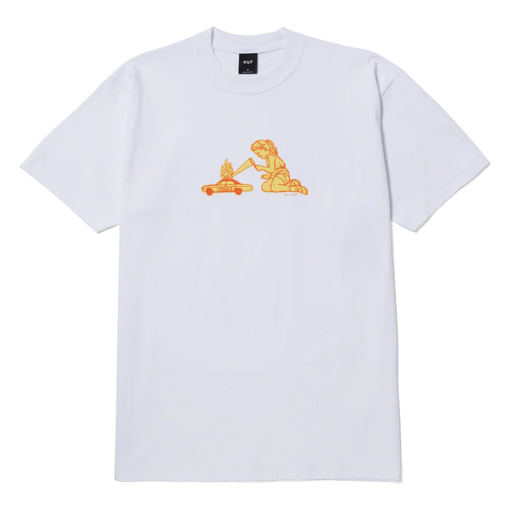 HUF Playtime S/S Tee - White. 100% cotton short sleeve tee. Printed artwork at centre chest. HUF woven label at interior neck. Shop HUF Worldwide unisex clothing and accessories online with Pavement, Dunedin's independent skate store since 2009. Free NZ shipping over $150 - Same day Dunedin delivery - Easy returns,