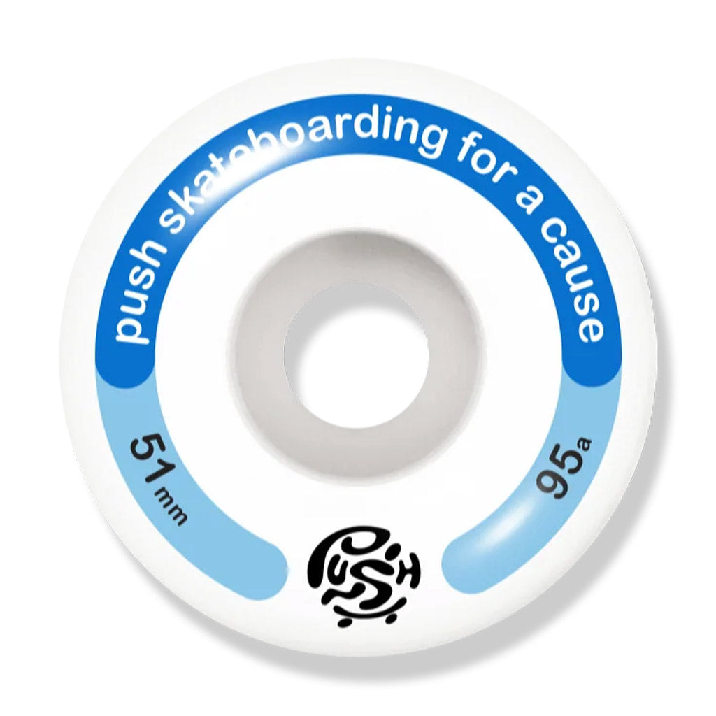 Push Peek Over Complete Soft Top - Salmon/Blue 7.0" | Free Aoteroa shipping on skateboard orders over $100* when you shop online with Pavement Skate Store.