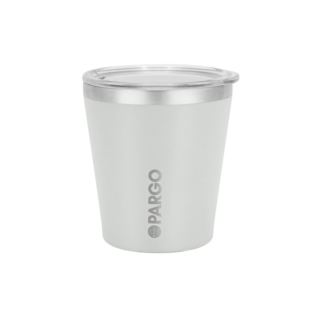 Pargo 8oz Insulated Reusable Cup - Bone White. Shop Project Pargo insulated reusable cups and drink bottles and help get clean water to those in need! Free shipping on orders over $100 within NZ. Pavement skate store, Dunedin.