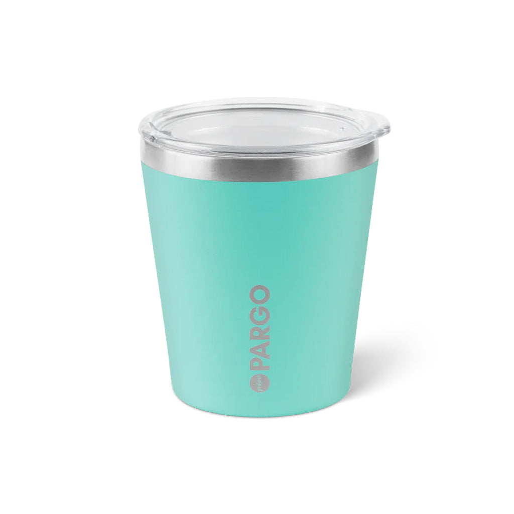 Project Pargo 8oz Insulated Coffee Cup - Island Turquoise. Shop premium re-usable insulated cups and water bottles from Pargo Projects online with Pavement, and enjoy free shipping across Aotearoa New Zealand on orders over $150. 