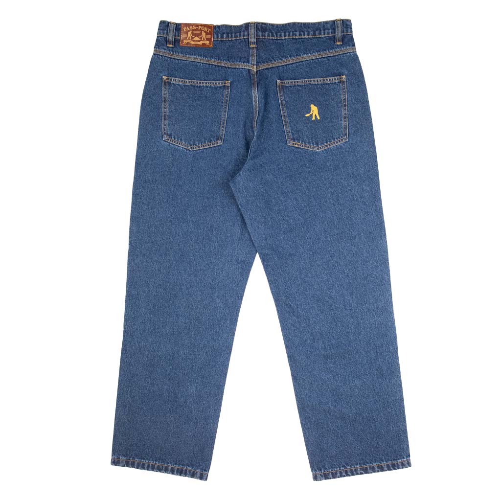 Pass~Port Workers Club Jean - Washed Dark Indigo. Shop Pass~Port skateboard decks and clothing online with Pavement Skate Store with free NZ shipping over $100*