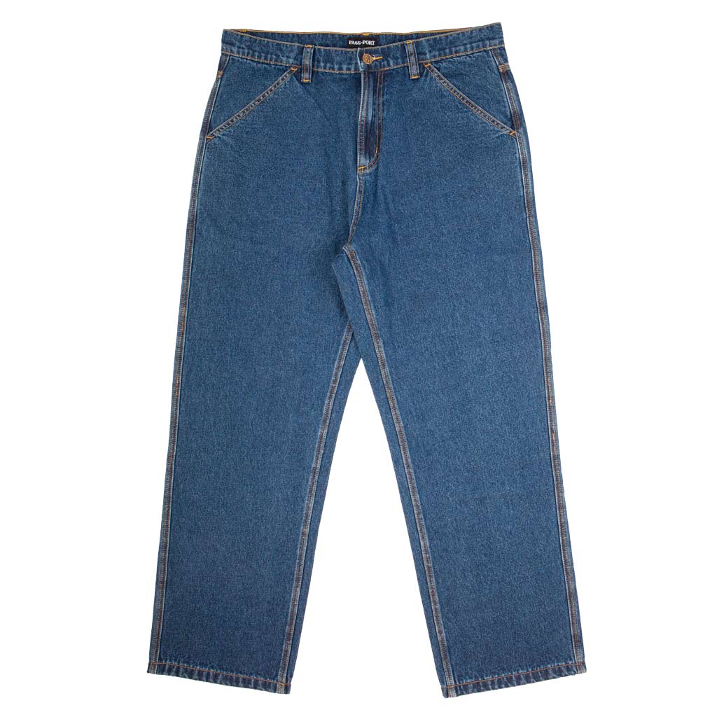 Pass~Port Workers Club Jean - Washed Dark Indigo. Shop Pass~Port skateboard decks and clothing online with Pavement Skate Store with free NZ shipping over $100*