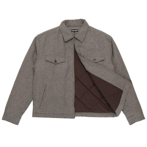 Pass~Port Arthur Wool Zip Jacket - Grey Marle | Free Aotearoa NZ shipping over $100* when you shop Pass~Port range #45 online with Pavement Skate Store! 