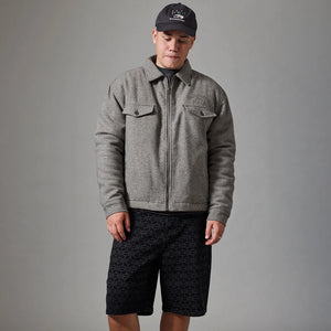 Pass~Port Arthur Wool Zip Jacket - Grey Marle | Free Aotearoa NZ shipping over $100* when you shop Pass~Port range #45 online with Pavement Skate Store! 