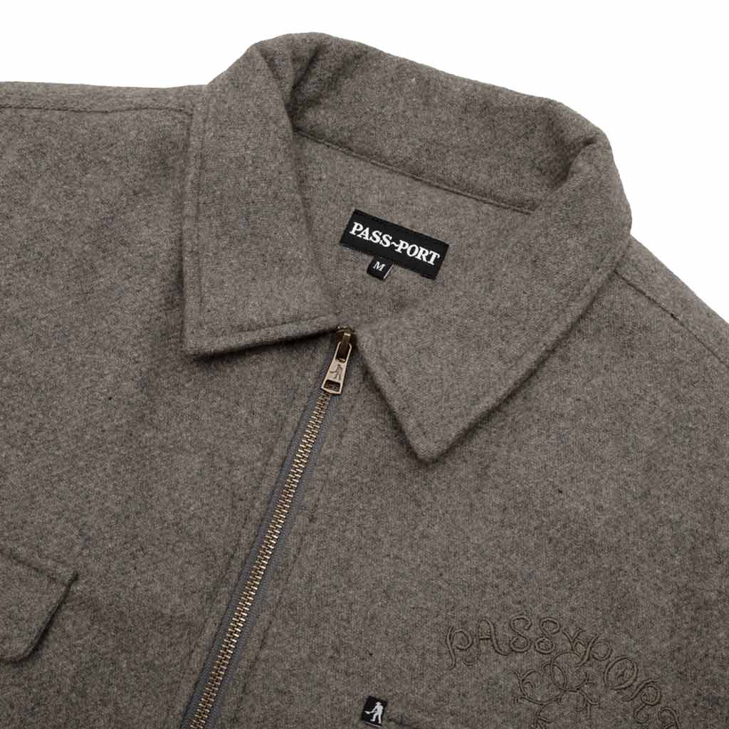 Pass~Port Arthur Wool Zip Jacket - Grey Marle | Free Aotearoa NZ shipping over $100* when you shop Pass~Port range #45 online with Pavement Skate Store! 