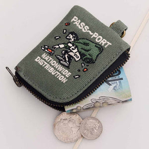 Passport Distribution Coin Pouch - Elm Green | Free Aotearoa shipping on all Pass~Port orders over $100* with Pavement Skate Store!
