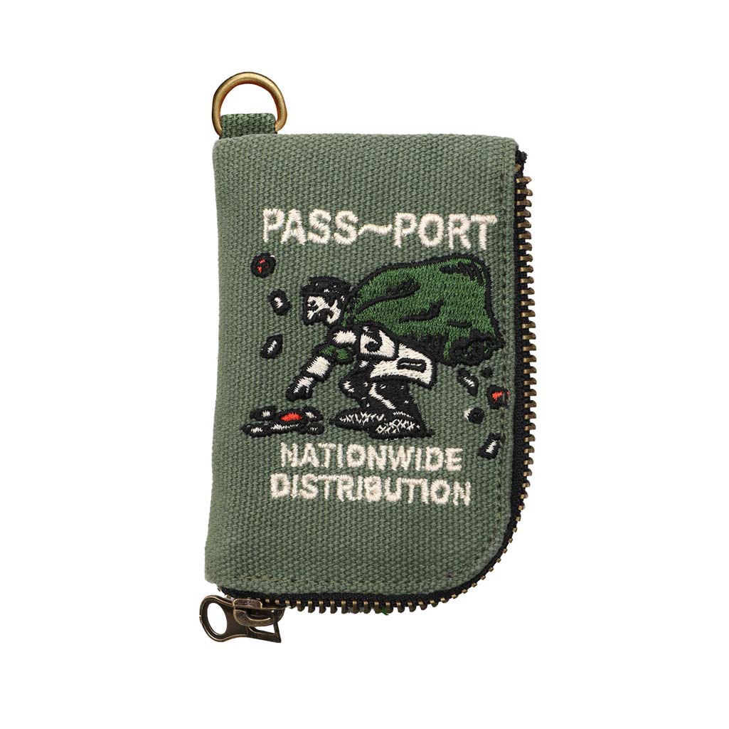 Passport Distribution Coin Pouch - Elm Green | Free Aotearoa shipping on all Pass~Port orders over $100* with Pavement Skate Store!