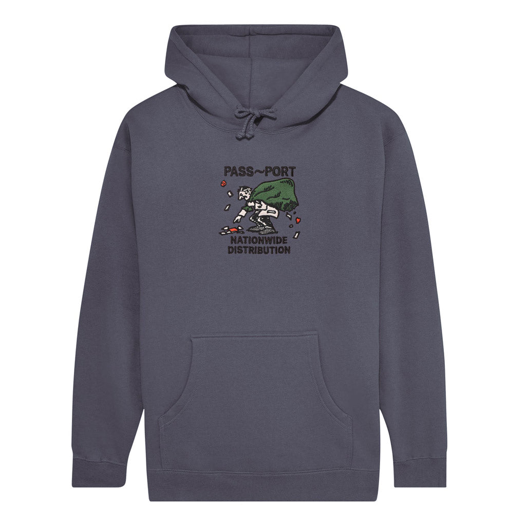 Passport Distribution Hoody - Dusty Blue | Free Aotearoa shipping on all Pass~Port orders over $100* with Pavement Skate Store!
