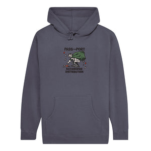 Passport Distribution Hoody - Dusty Blue | Free Aotearoa shipping on all Pass~Port orders over $100* with Pavement Skate Store!