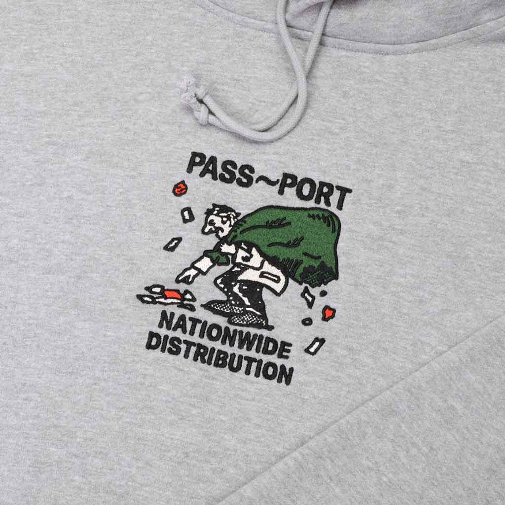 Passport Distribution Hoody - Ash | Free Aotearoa shipping on all Pass~Port orders over $100* with Pavement Skate Store!