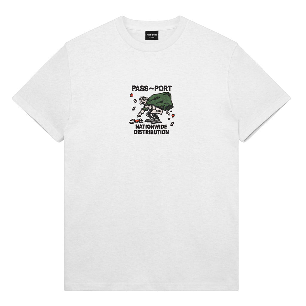 Passport Distribution Tee - White | Free Aotearoa shipping on all Pass~Port orders over $100* with Pavement Skate Store!