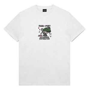 Passport Distribution Tee - White | Free Aotearoa shipping on all Pass~Port orders over $100* with Pavement Skate Store!