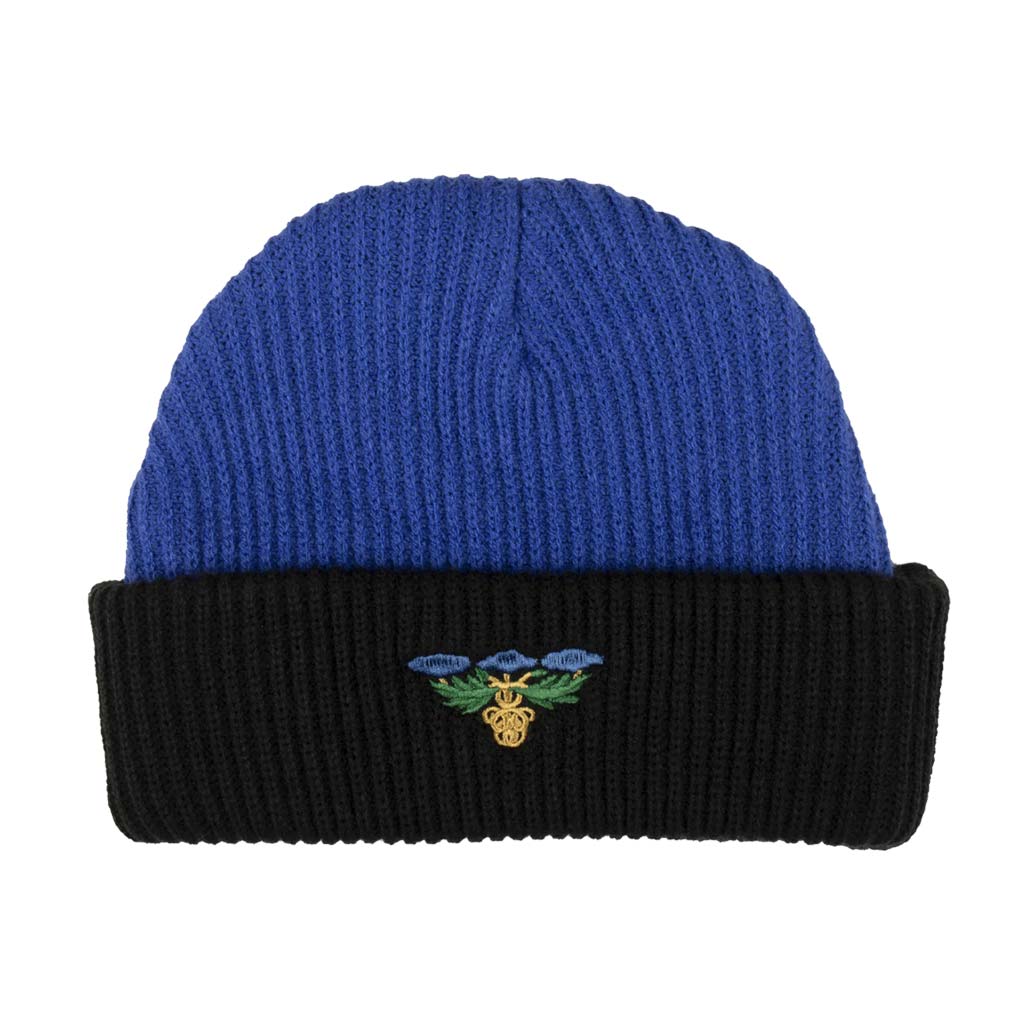 Pass~Port Emblem Beanie - Blue/Black. 100% acrylic. Emblem embroidery on front. Fast, free NZ shipping on your Pass~Port order over $100. Shop Pass~Port skateboard decks, clothing and accessories. Pavement, Dunedin's independent skate store since 2009.