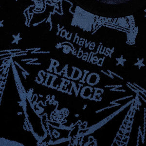 Pass~Port Eyeball Knit Sweater - Black/Harbour Blue | Free Aotearoa NZ shipping over $100* when you shop Pass~Port range #45 online with Pavement Skate Store! 