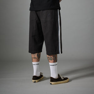 Passport Herringbone League Club Stripe Shorts - Vintage Black | Free Aotearoa shipping on all Pass~Port orders over $100* with Pavement Skate Store!