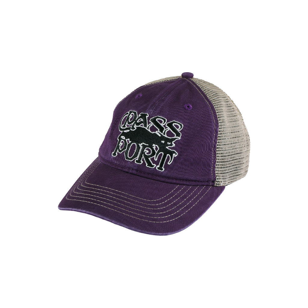 Passport Slinkin' Leagues Trucker Cap - Washed Eggplant | Free Aotearoa shipping on all Pass~Port orders over $100* with Pavement Skate Store!