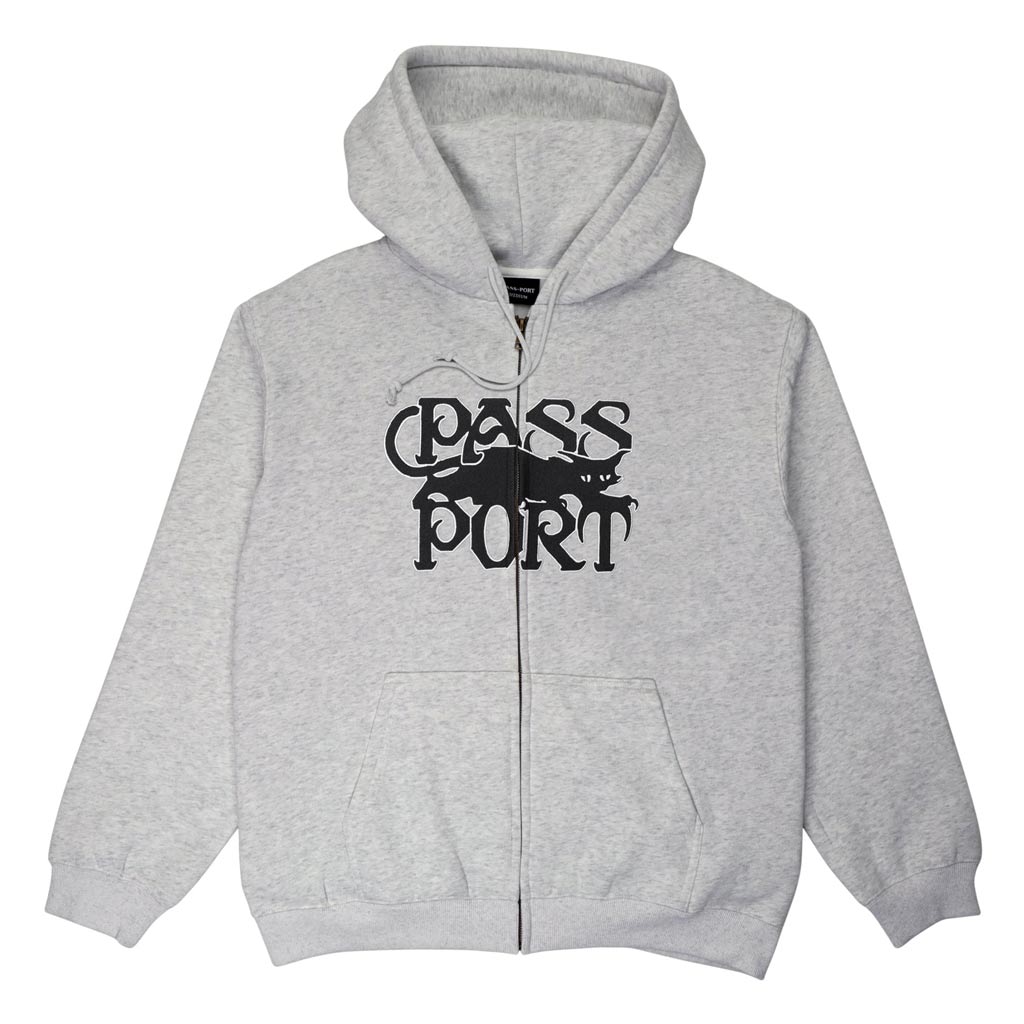 Passport Slinkin' Zip Hoody - Ash | Free Aotearoa shipping on all Pass~Port orders over $100* with Pavement Skate Store!