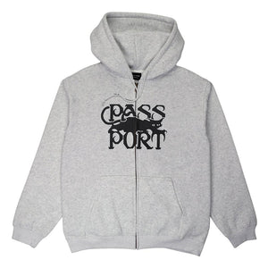 Passport Slinkin' Zip Hoody - Ash | Free Aotearoa shipping on all Pass~Port orders over $100* with Pavement Skate Store!