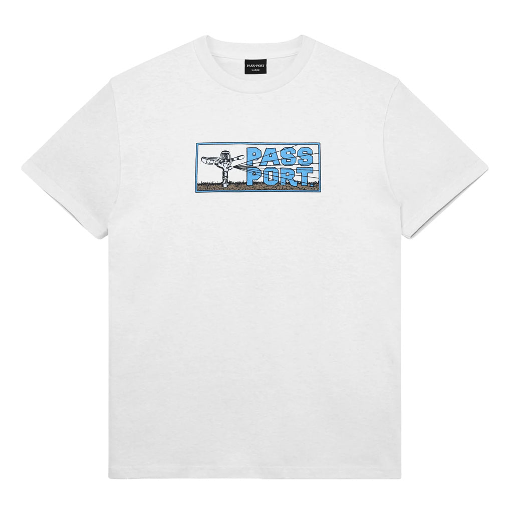 Passport Water Restrictions Tee - White. Relaxed fit. Screen printed front. 100% cotton. 220 GSM. Shop Pass~Port skateboard decks and apparel with Pavement skate store online. Free NZ shipping over $150.