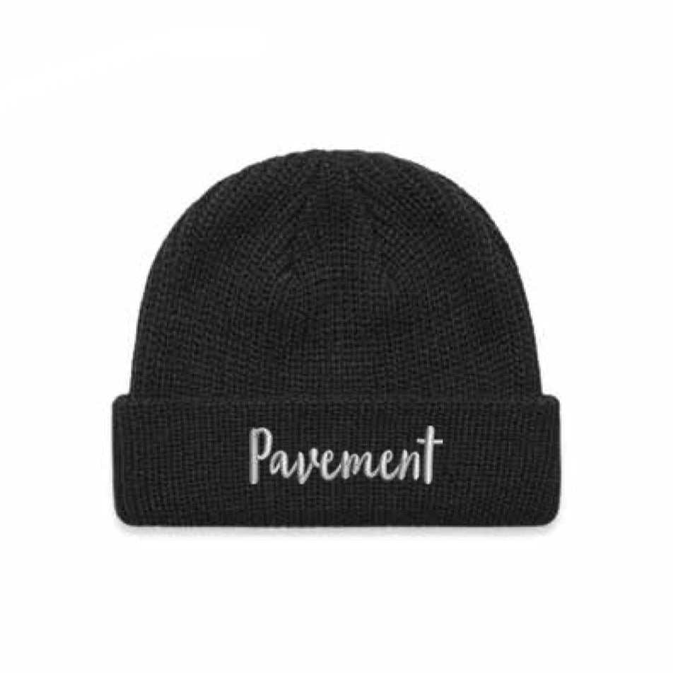 PAVEMENT SCRIPT BEANIE - BLACK