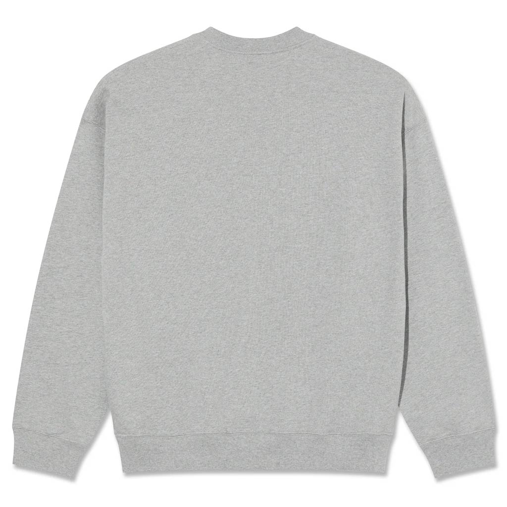 Polar Skate Co. Dave Shy Bow Crew - Heather Grey | Shop Polar Skate Co. online with Pavement Skate Store and enjoy free on orders Aotearoa shipping over $100*!