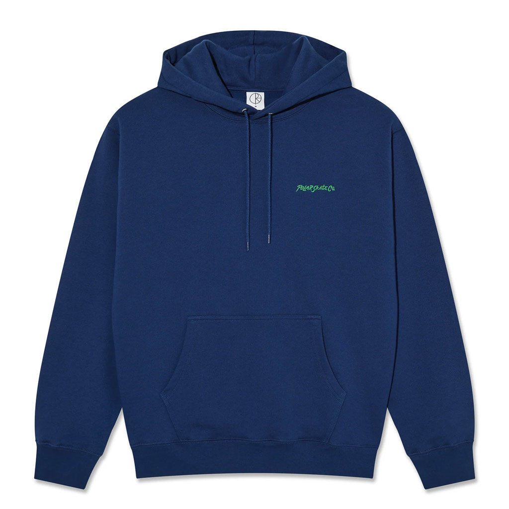 Polar Skate Co. Dave Surf Logo Hoodie - Deep Royal Blue | Shop Polar Skate Co. online with Pavement Skate Store and enjoy free on orders Aotearoa shipping over $100*!