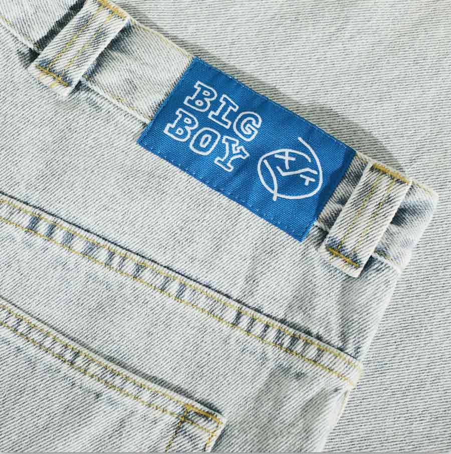 Polar Skate Co. Big Boy Pants OG Logo - Light Blue | Shop Polar Skate Co. online with Pavement Skate Store and enjoy free on orders Aotearoa shipping over $100*!