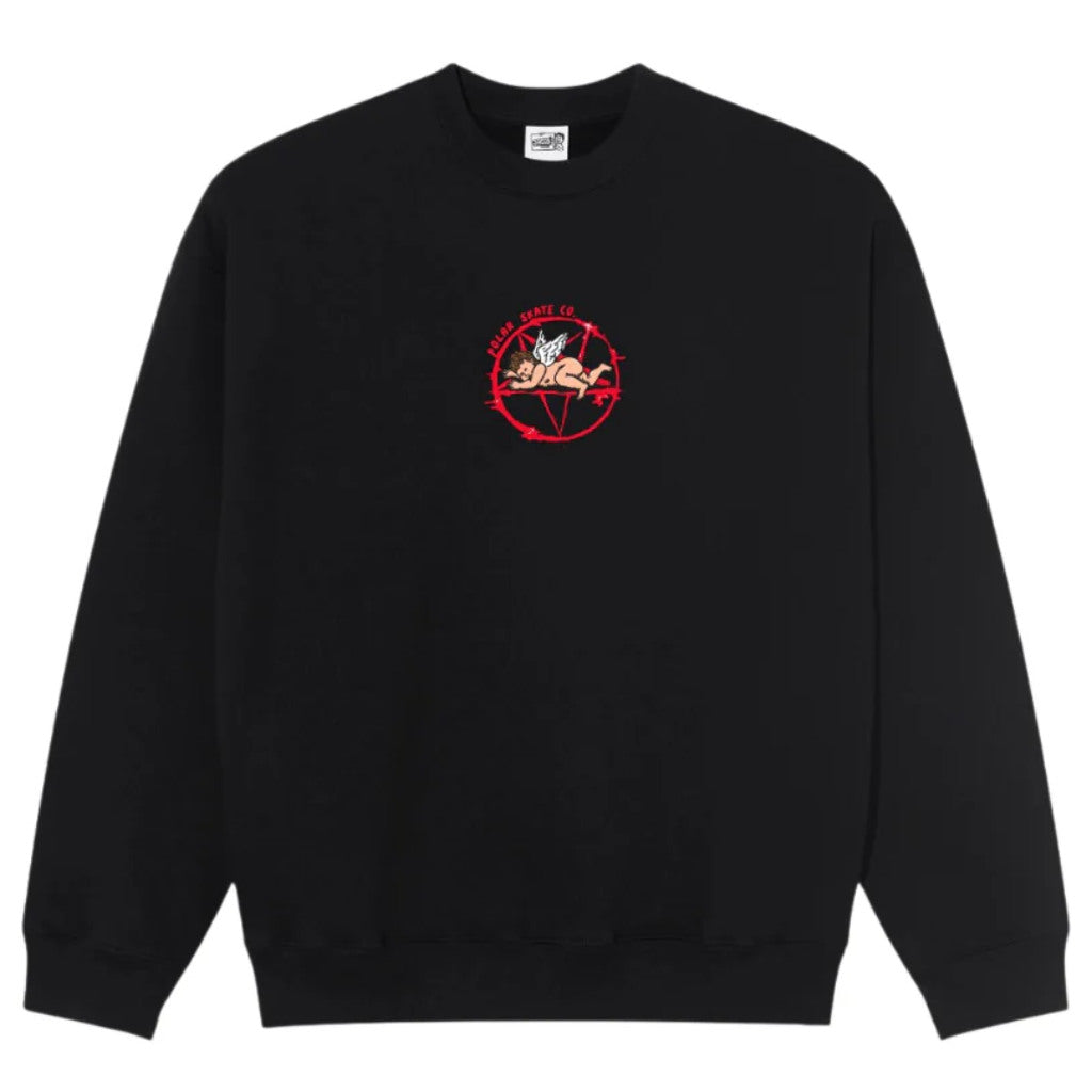 Polar Sacrafice Dave Crew in Black | Shop Polar Skate Co. online with Pavement Skate Store with free Aotearoa NZ shipping over $100*!