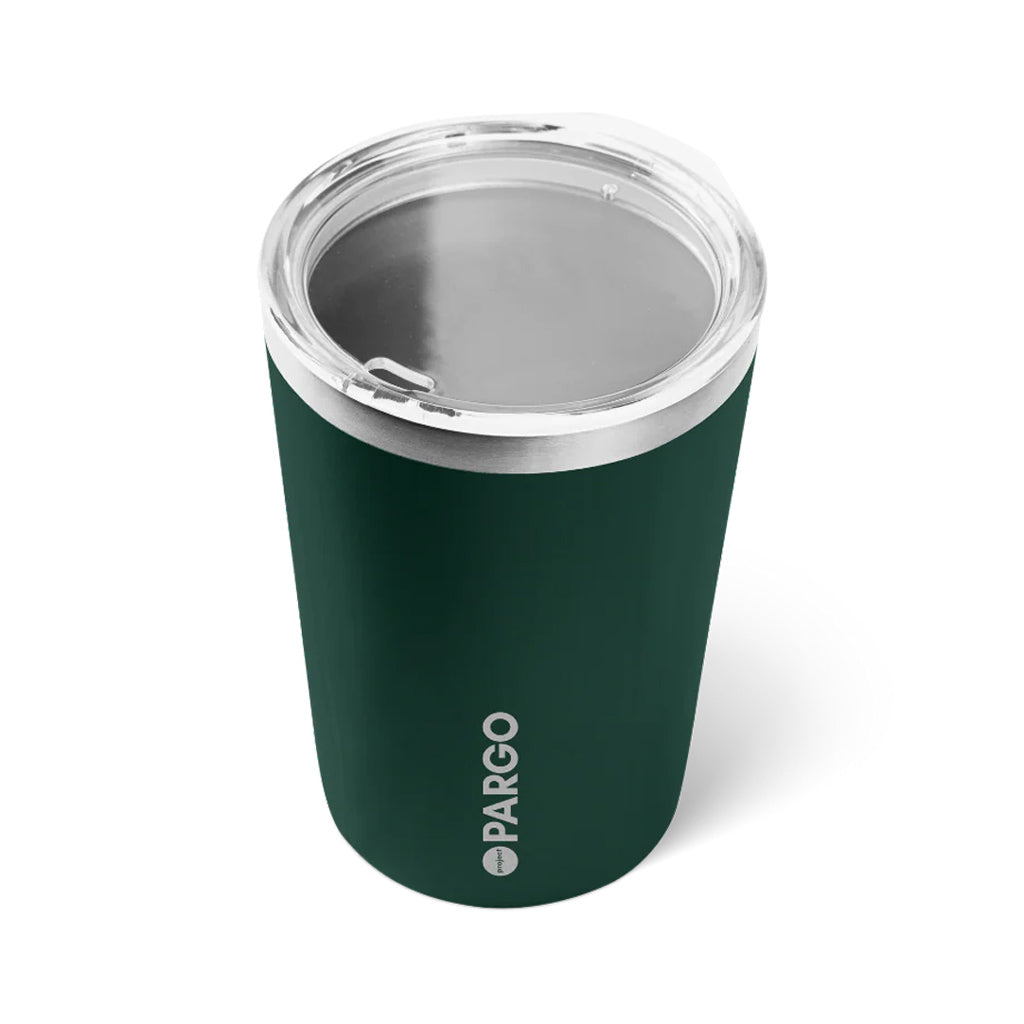 Project Pargo 12oz Insulated Reusable Cup Forest Green | Shop Project Pargo reusable drink ware with Pavement online with free Aotearoa NZ shipping over $100*!