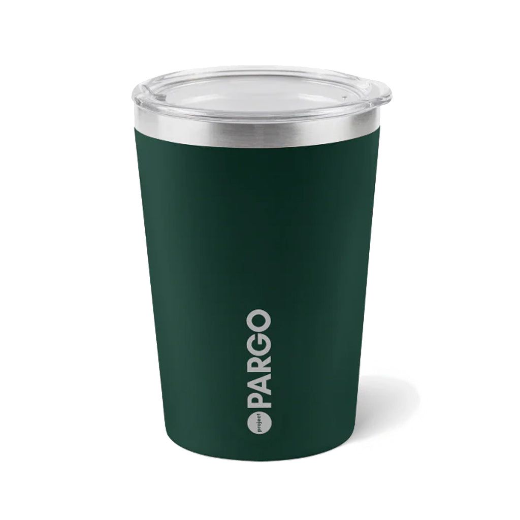 Project Pargo 12oz Insulated Reusable Cup Forest Green | Shop Project Pargo reusable drink ware with Pavement online with free Aotearoa NZ shipping over $100*!
