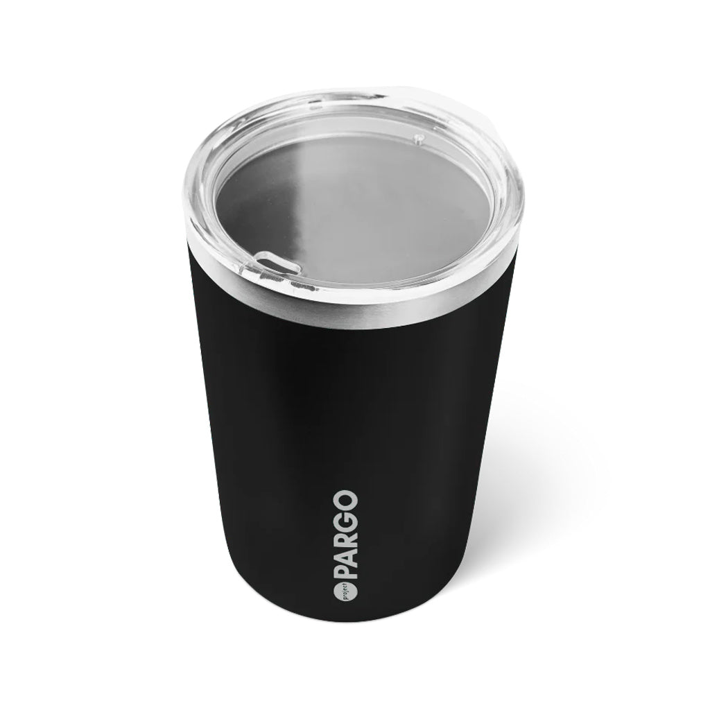 Project Pargo 12oz Insulated Reusable Cup in Midnight Black | Shop Project Pargo reusable drinkware with Pavement online with free Aotearoa shipping over $100*!