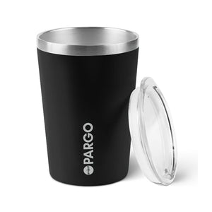 Project Pargo 12oz Insulated Reusable Cup in Midnight Black | Shop Project Pargo reusable drinkware with Pavement online with free Aotearoa shipping over $100*!