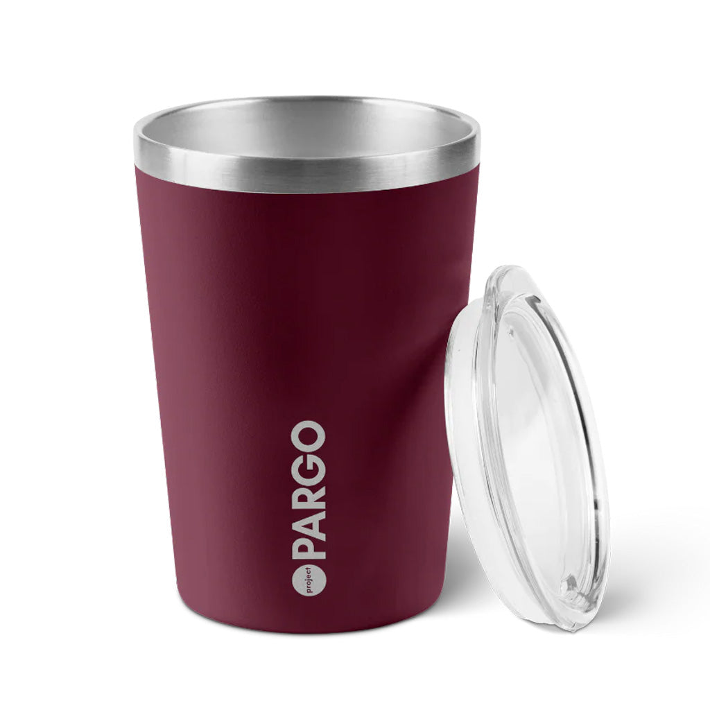 Project Pargo 12oz Insulated Reusable Cup Wild Cherry | Shop Project Pargo reusable drink ware with Pavement online with free Aotearoa NZ shipping over $100*!