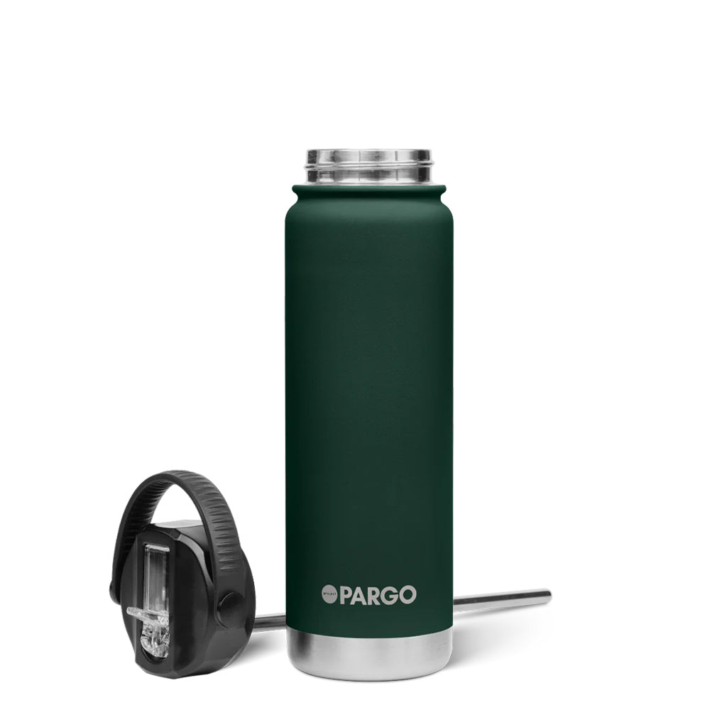 Project Pargo 750ml Insulated Sports Bottle Forest Green | Shop Project Pargo reusable drink ware with Pavement online with free Aotearoa NZ shipping over $100*