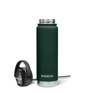 Project Pargo 750ml Insulated Sports Bottle Forest Green | Shop Project Pargo reusable drink ware with Pavement online with free Aotearoa NZ shipping over $100*