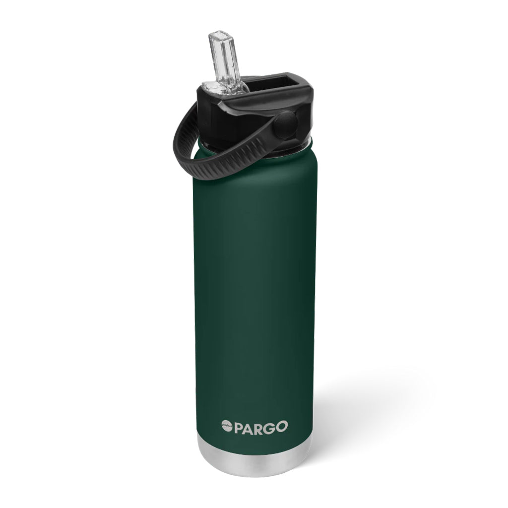 Project Pargo 750ml Insulated Sports Bottle Forest Green | Shop Project Pargo reusable drink ware with Pavement online with free Aotearoa NZ shipping over $100*