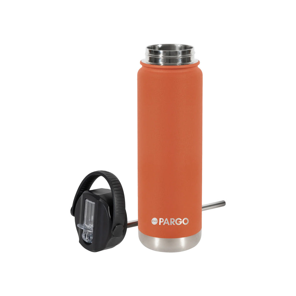Project Pargo 750ml Insulated Sports Bottle - Outback Red. Project PARGO Delivering you premium insulated reusable water bottles, reusable coffee cups and stubby holders made from high-grade stainless steel. Buy now. Free, fast NZ delivery on orders over $150 with Pavement skate store, Dunedin.