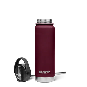Project Pargo 750ml Insulated Sports Bottle Wild Cherry | Shop Project Pargo reusable drink ware with Pavement online with free Aotearoa NZ shipping over $100*