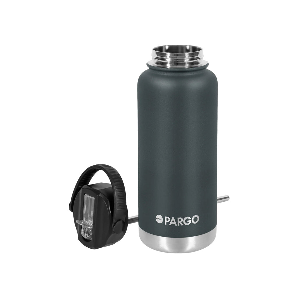 Project Pargo 950ml Insulated Sports Bottle - BBQ Charcoal. Project PARGO Delivering you premium insulated reusable water bottles, reusable coffee cups and stubby holders made from high-grade stainless steel. Buy now. Free, fast NZ delivery on orders over $100 with Pavement skate store, Dunedin.
