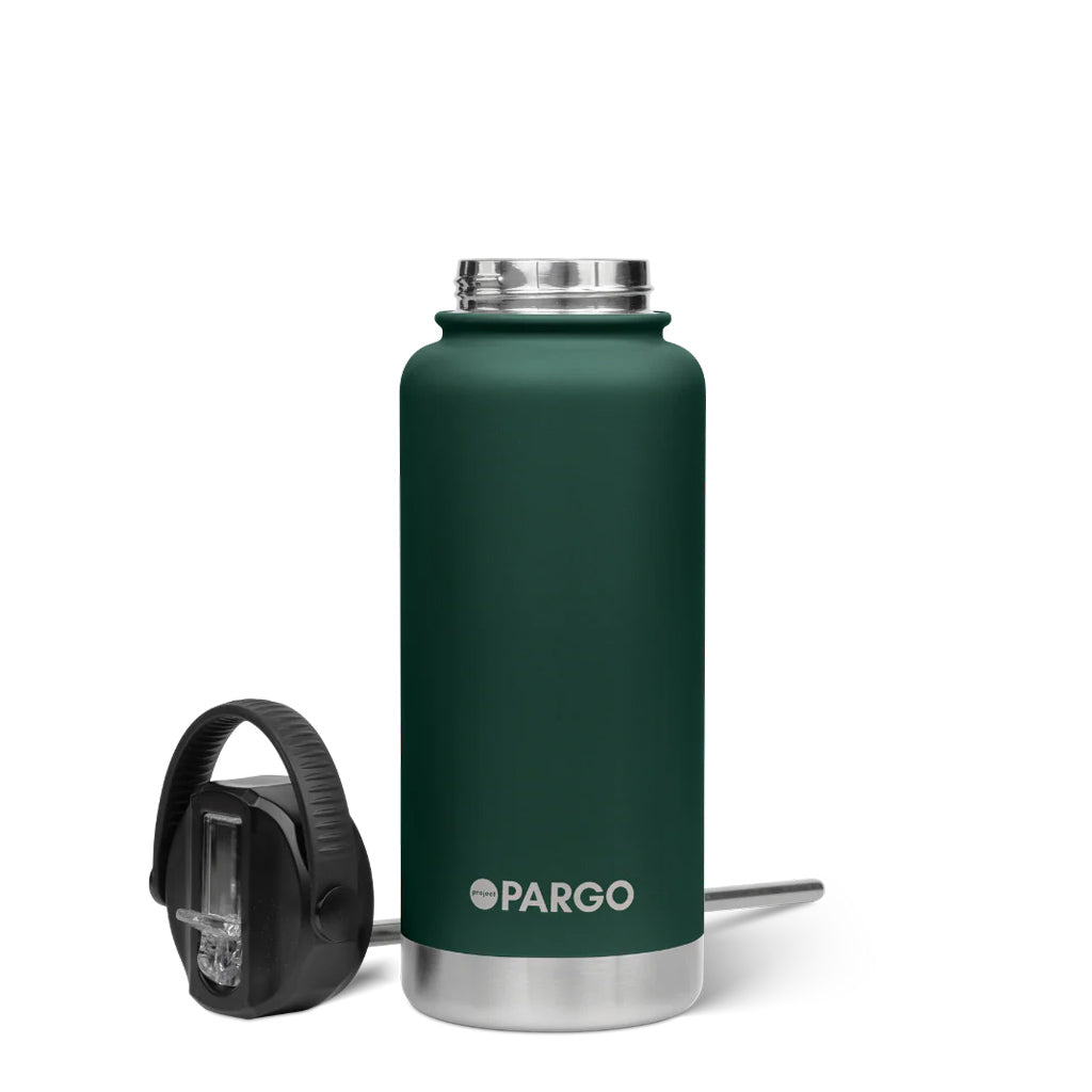Project Pargo 950ml Insulated Sports Bottle Forest Green | Shop Project Pargo reusable drink ware with Pavement online with free Aotearoa NZ shipping over $100*