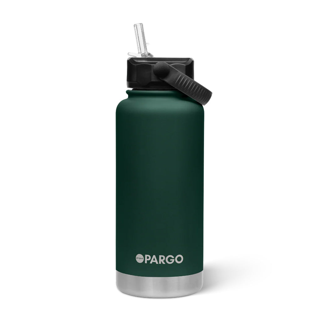 Project Pargo 950ml Insulated Sports Bottle Forest Green | Shop Project Pargo reusable drink ware with Pavement online with free Aotearoa NZ shipping over $100*