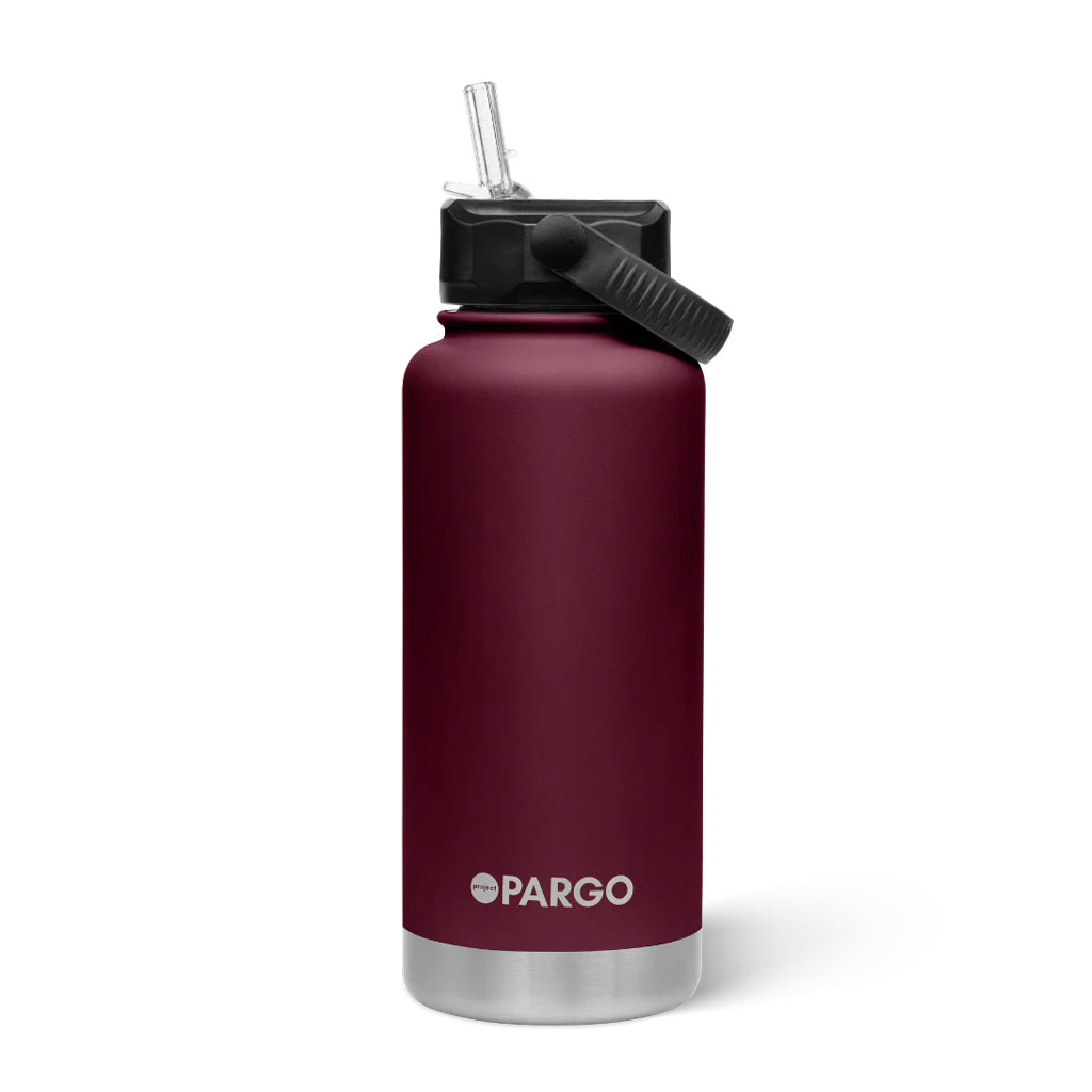 Project Pargo 950ml Insulated Sports Bottle Wild Cherry | Shop Project Pargo reusable drink ware with Pavement online with free Aotearoa NZ shipping over $100*