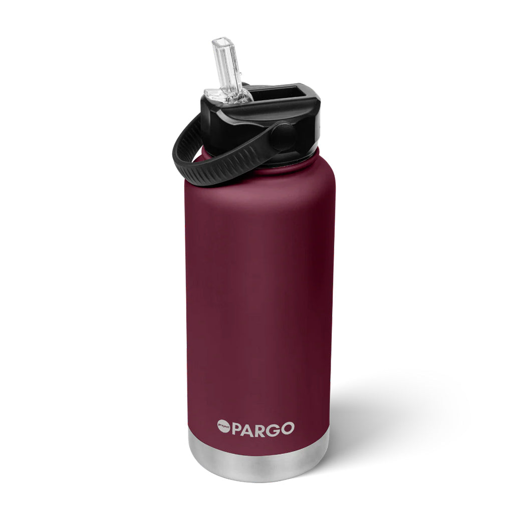 Project Pargo 950ml Insulated Sports Bottle Wild Cherry | Shop Project Pargo reusable drink ware with Pavement online with free Aotearoa NZ shipping over $100*