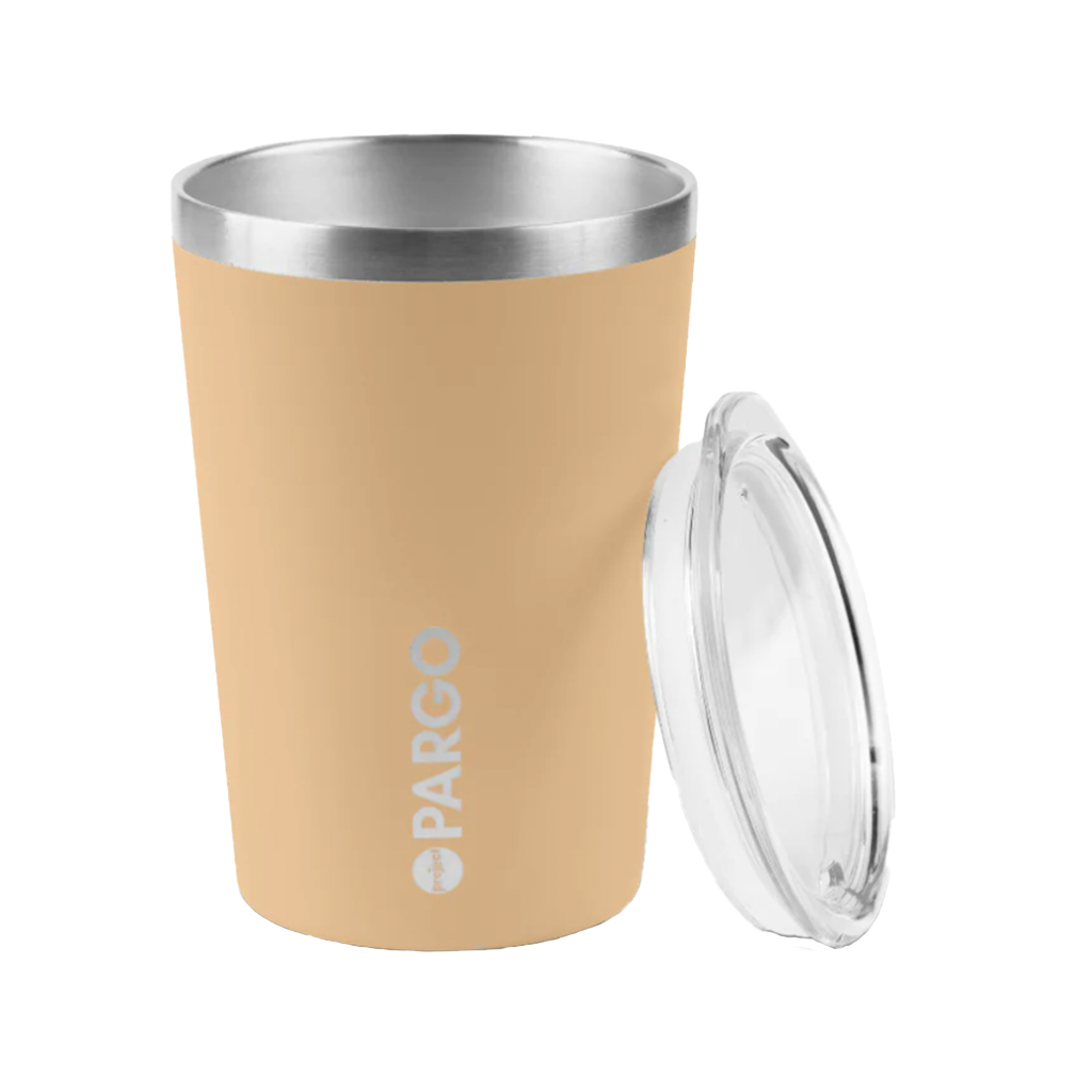 Project Pargo 12oz Insulated Reusable Cup - Desert Sand. Shop Project Pargo premium insulated water bottles and cups online with Pavement, Dunedin's independent skate store and enjoy free Aotearoa New Zealand shipping over $150.