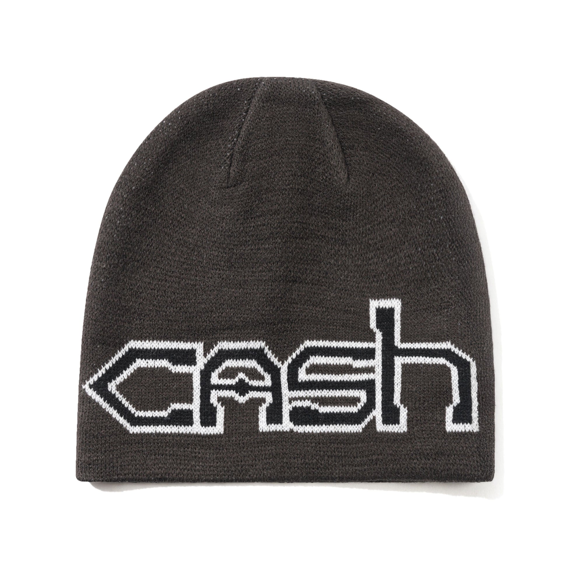 CASH ONLY PROTOCOL SKULLY BEANIE - DARK BROWN