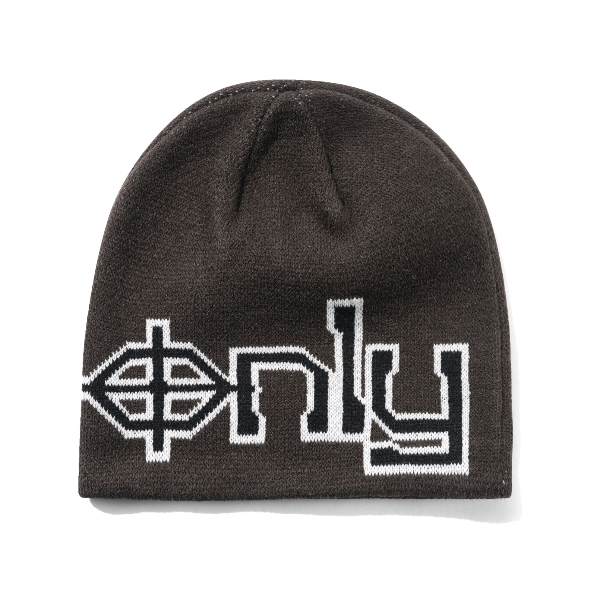 CASH ONLY PROTOCOL SKULLY BEANIE - DARK BROWN